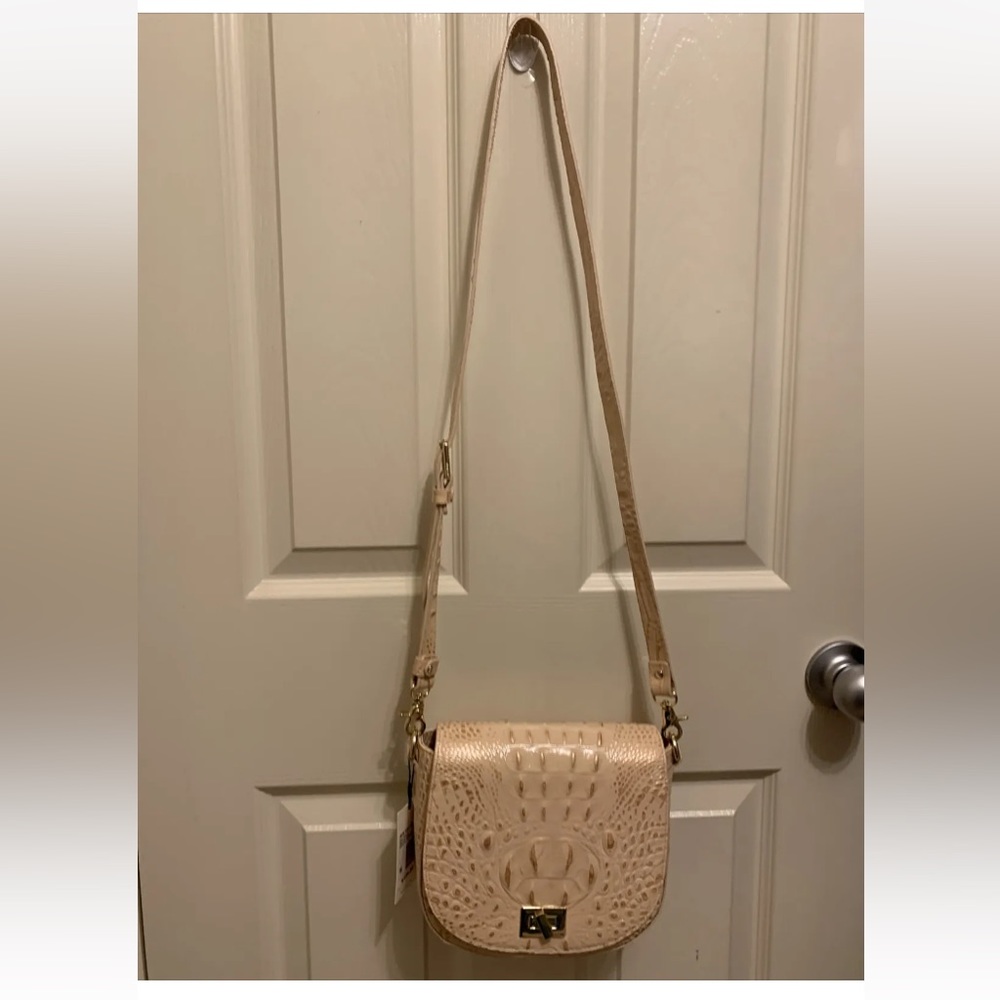 Brahmin Mini Sonny Leather Shoulder/Crossbody Bag Apricot Melbourne